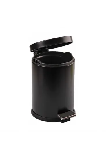 5LT SİYAH PEDALLI METAL ÇÖP KOVASI (5637) 5LT SİYAH PEDALLI METAL ÇÖP KOVASI (5637)