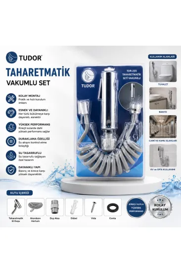 KROM TAHARATMATİK SETİ TAHARATMETİK EL DUŞU- HORTUM - MAFSAL VAKUMLU SET (5637) KROM TAHARATMATİK SETİ TAHARATMETİK EL DUŞU- HORTUM - MAFSAL VAKUMLU SET (5637)
