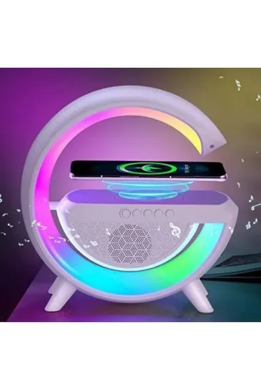 Kablosuz Telefon Şarj Bluetooth Hoparlör Istasyonu Ses Rgb Atmosfer Gece Işık Bt-2301 (5637) Kablosuz Telefon Şarj Bluetooth Hoparlör Istasyonu Ses Rgb Atmosfer Gece Işık Bt-2301 (5637)