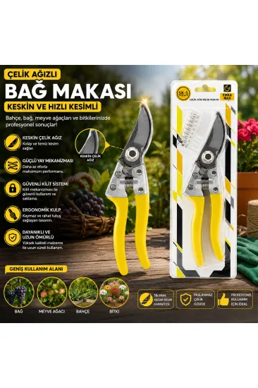ÇELİK AĞIZLI BAĞ MAKAS (5637) ÇELİK AĞIZLI BAĞ MAKAS (5637)