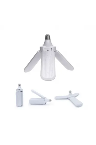 3 KOLLU PERVANE MODELİ BEYAZ LED LAMBA AMPUL 24W - E27 (5637) 3 KOLLU PERVANE MODELİ BEYAZ LED LAMBA AMPUL 24W - E27 (5637)