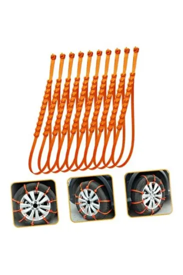 10PCS PLASTİK ZİNCİR OTO LASTİK KAR KELEPÇESİ = CIRTLI (5637)