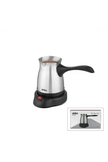 ÇELİK ELEKTRİKLİ CEZVE TÜRK KAHVE MAKİNESİ - 6FİNCAN=500ML 360° KABLOSUZ KULLANIM KATLANIR KULP 600W SCM-9039 (5637)