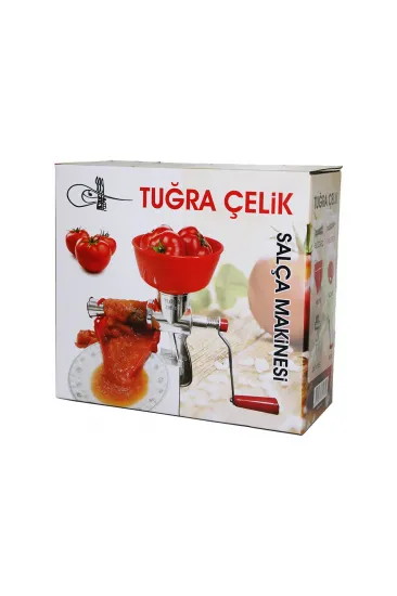 KOLLU   ALÜMİNYUM  SALÇA MAKİNESİ  SÜZGEÇLİ - PLASTİK HAZNELİ (5637)