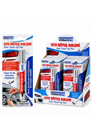 12 ADET METALİK GÜMÜŞ OTO RÖTUŞ KALEM FIRÇA UÇ 5ML (5637) 12 ADET METALİK GÜMÜŞ OTO RÖTUŞ KALEM FIRÇA UÇ 5ML (5637)