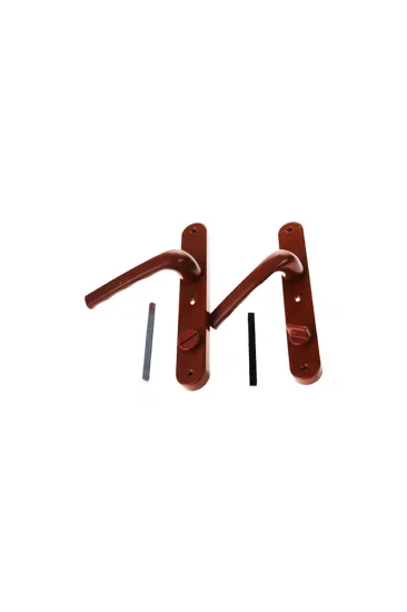 BANYO-WC - KİLİTLİ KAHVE RENGİ PVC KAPI KOLU (5637)