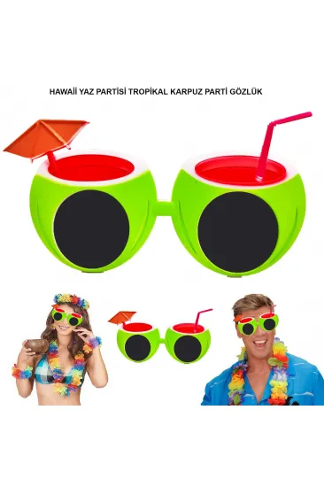 Karpuz Şekilli Tropikal Hawaii Yaza Merhaba Parti Gözlüğü (5637) Karpuz Şekilli Tropikal Hawaii Yaza Merhaba Parti Gözlüğü (5637)