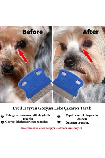 Evcil Hayvan Kedi Köpek Pire Tarağı ve Köpek Gözyaşı Lekesi Tarağı (5637) Evcil Hayvan Kedi Köpek Pire Tarağı ve Köpek Gözyaşı Lekesi Tarağı (5637)
