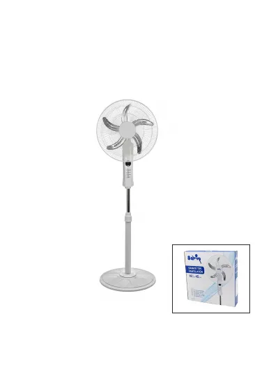 18 İNC 45 CM KUMANDALI SANAYİ TİPİ AYAKLI VANTİLATÖR 5-METAL PERVANE 3-KADEME HIZ 65W Y:137CM (5637) 18 İNC 45 CM KUMANDALI SANAYİ TİPİ AYAKLI VANTİLATÖR 5-METAL PERVANE 3-KADEME HIZ 65W Y:137CM (5637)