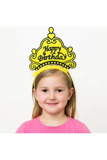 Sarı Happy Birthday Prenses Tacı – Doğum Günü Taç Aksesuarı (5637) Sarı Happy Birthday Prenses Tacı – Doğum Günü Taç Aksesuarı (5637)