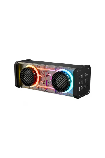 SİYAH KABLOSUZ HOPARLÖR - SPEAKER TAŞINABİLİR MP3 IŞIKLI USB ŞARJLI BT - AUX - TES 10 MT MENZİL 1200mAH PİL - 10W (5637) SİYAH KABLOSUZ HOPARLÖR - SPEAKER TAŞINABİLİR MP3 IŞIKLI USB ŞARJLI BT - AUX - TES 10 MT MENZİL 1200mAH PİL - 10W (5637)
