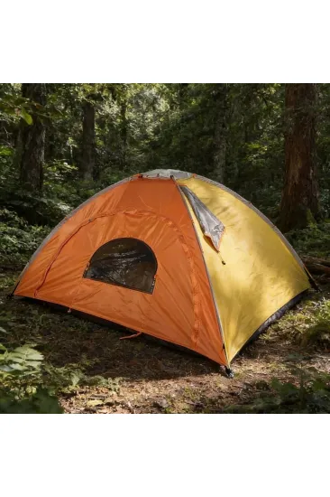 4 Kişilik Yarı Otomatik Kamp Çadırı – Suya Dayanıklı, Hızlı Kurulumlu Outdoor Aile Çadırı, Doğa, Kamp ve Piknik 200x200x135 cm (5637)
