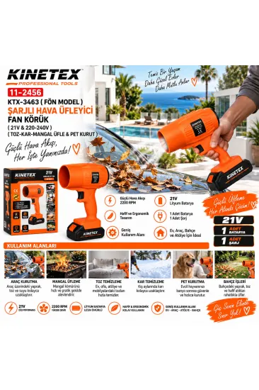 FÖN MODEL ŞARJLI HAVA ÜFLEYİCİ FAN KÖRÜK 21V - 220-240V TOZ-KAR-MANGAL ÜFLE - PET KURUT ÜFLEME KTX-3463 (5637) FÖN MODEL ŞARJLI HAVA ÜFLEYİCİ FAN KÖRÜK 21V - 220-240V TOZ-KAR-MANGAL ÜFLE - PET KURUT ÜFLEME KTX-3463 (5637)