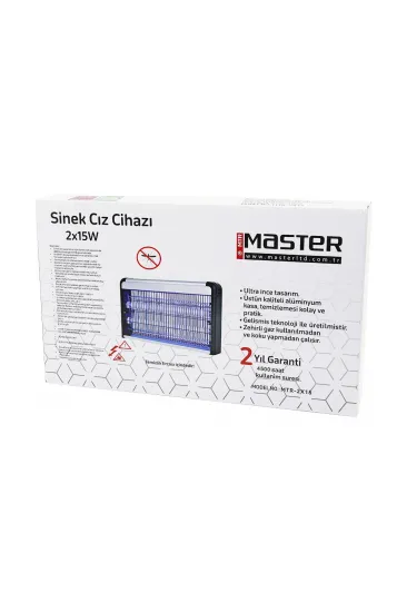 2 LEDLİ SİNEK ÖLDÜRÜCÜ CIZ CİHAZI 30WYAPIŞKANLI 47.5X9X5X29CM100M2 ETKİNLİK ALANI MTR-2X15Y (5637)