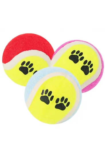 3'lü Renkli Desenli Tenis Topu Kedi Köpek Oyuncağı (5637) 3'lü Renkli Desenli Tenis Topu Kedi Köpek Oyuncağı (5637)