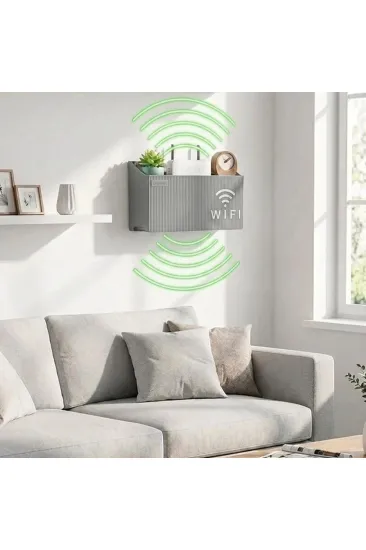 Duvar Tipi Wi-Fi Modem Saklama Kutusu(Gri) – Kablo Düzenleyici Router Raf Organizer (5637) Duvar Tipi Wi-Fi Modem Saklama Kutusu(Gri) – Kablo Düzenleyici Router Raf Organizer (5637)
