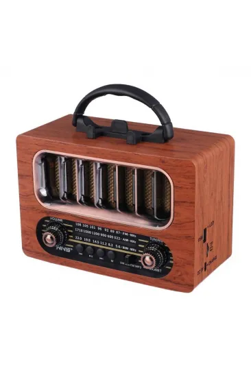Orta Boy Retro Ahşap Tasarım Bluetooth Hoparlörlü Radyo – FM/AM Destekli, Şarjlı ve Taşınabiliri Radyo NS-6636 (5637) Orta Boy Retro Ahşap Tasarım Bluetooth Hoparlörlü Radyo – FM/AM Destekli, Şarjlı ve Taşınabiliri Radyo NS-6636 (5637)