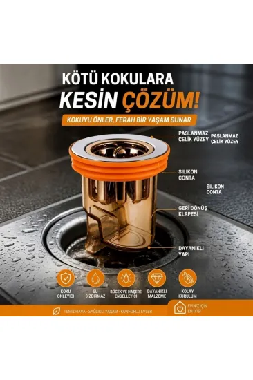 Gider Kokusu ve Böcek Önleyici Gider Kapağı, Duş ve Lavabo İçin Geri Akış Önleyici Plastik Yer Süzgeci Kapağı (5637) Gider Kokusu ve Böcek Önleyici Gider Kapağı, Duş ve Lavabo İçin Geri Akış Önleyici Plastik Yer Süzgeci Kapağı (5637)
