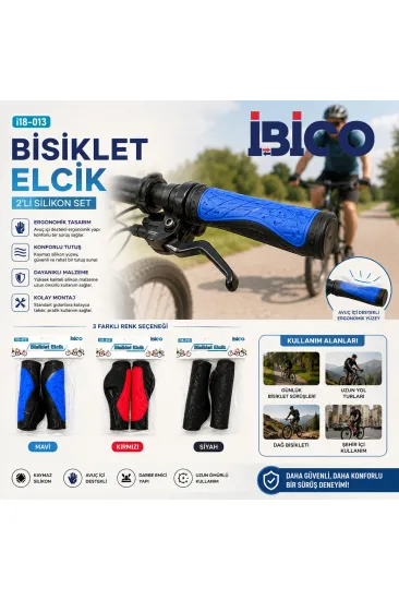 2 PCS SET RENKLİ - SİLİKON BİSİKLET ELCİK (5637) 2 PCS SET RENKLİ - SİLİKON BİSİKLET ELCİK (5637)