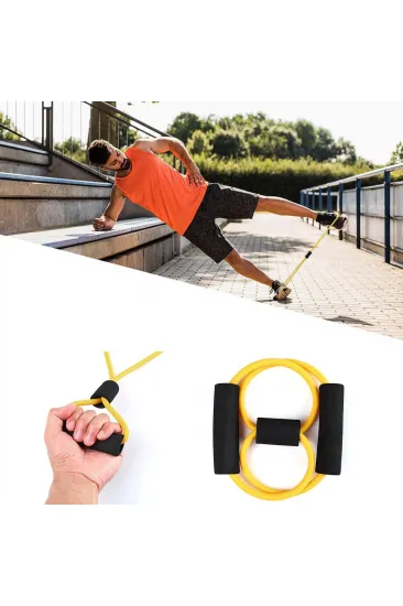 8 Şeklinde Direnç Bandı Yoga Plates Ve Vücut Geliştirme Egzersiz Bandı (5637) 8 Şeklinde Direnç Bandı Yoga Plates Ve Vücut Geliştirme Egzersiz Bandı (5637)