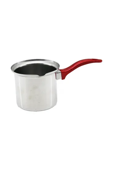 NO-6  ÇELİK CEZVE  KIRMIZI KULP (5637)