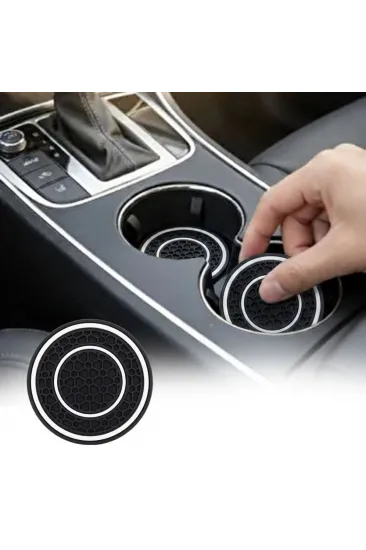 Silikon Araç Bardak Altlığı 70 mm – Kaymaz Telefon ve Para Tutucu Mat (5637)