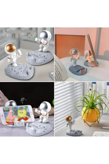 Mini Astronot Model Telefon ve Tablet Tutucu Standı (5637)