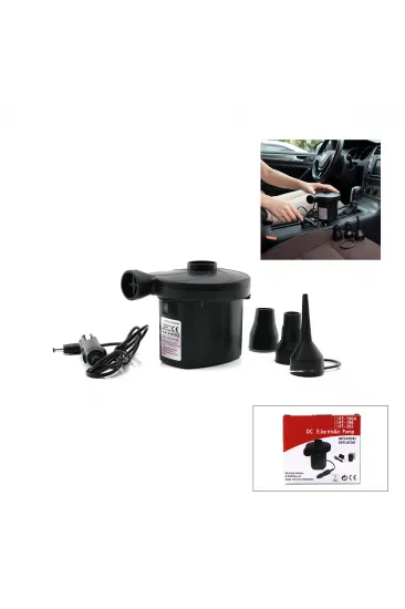 ÇAKMAKLIK FİŞLİ OTO - ARAÇ HAVA POMPA  TAŞINABİLİR  230V ÇAKMAKLIK İLE ÇALIŞIR (5637)