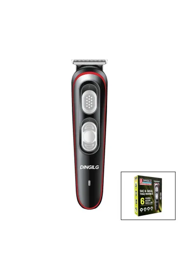 SAÇ - SAKAL KESME TRAŞ MAKİNESİ  6 FARKLI KESİM   USB ŞARJLI   2 KADEME BIÇAK AYARI RD-055 (5637)