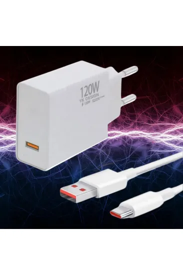 120W USB Hızlı Type C Uçlu Kablolu Şarj Aleti (5637) 120W USB Hızlı Type C Uçlu Kablolu Şarj Aleti (5637)