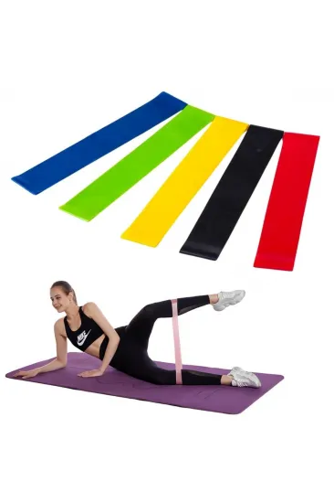 5li Egzersiz Direnç Bant Seti Pilates Crossfit Ekipmanları (5637) 5li Egzersiz Direnç Bant Seti Pilates Crossfit Ekipmanları (5637)
