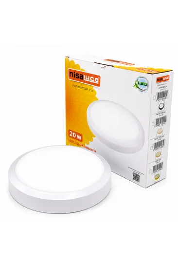 20W BEYAZ METAL KASA SIVA ÜSTÜ YUVARLAK LEDLİ GLOP ARMATÜR IP20 6500K - 1800Lm E1212/B (5637) 20W BEYAZ METAL KASA SIVA ÜSTÜ YUVARLAK LEDLİ GLOP ARMATÜR IP20 6500K - 1800Lm E1212/B (5637)