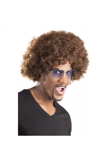 Kahve Renk Kıvırcık Afro Bonus Peruk (5637)