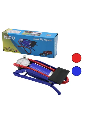 YAYAT MODELİNCE PİSTONLU AYAK POMPASI OTO-ARAÇ - BİSİKLET-MOTOR LASTİK - TOP - ŞİŞME HAVUZ-YATAK (5637)