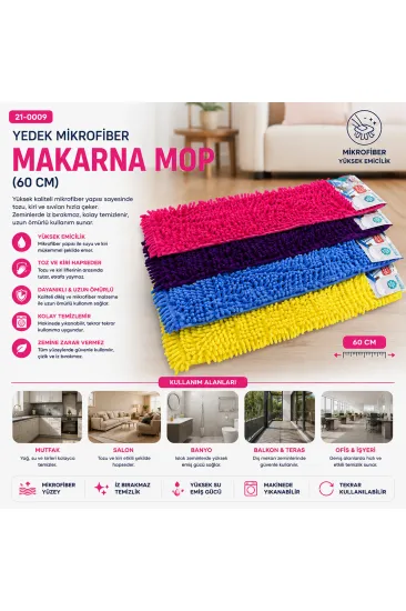 60CM.YEDEK MİKROFİBER RENKLİ MAKARNA MOP (5637) 60CM.YEDEK MİKROFİBER RENKLİ MAKARNA MOP (5637)