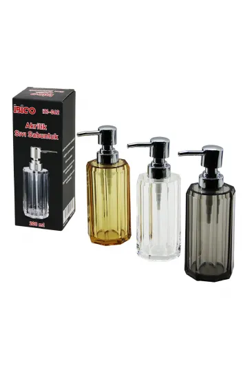 UZUN SEKİZGEN ŞEFFAF - RENKLİ AKRİLİK - MİKA KRİSTAL SIVI SABUNLUK 200ML (5637) UZUN SEKİZGEN ŞEFFAF - RENKLİ AKRİLİK - MİKA KRİSTAL SIVI SABUNLUK 200ML (5637)