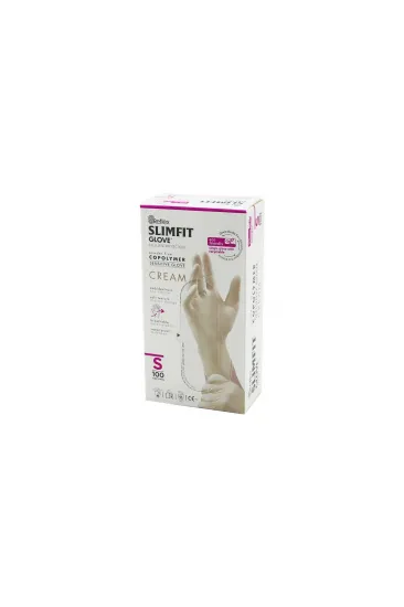 REFLEX SLİMFİT GLOVE KOD-030 S KREM PUDRASIZ MUAYENE ELDİVEN 100LÜ (5637)