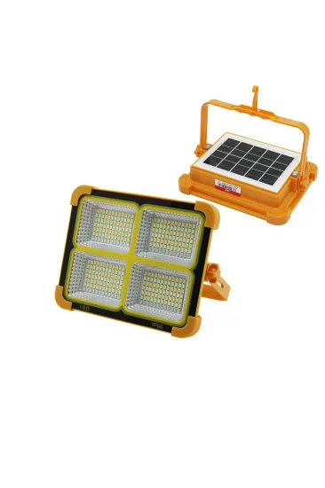 SOLAR LED LİGHT ÇAKARLI SOLAR PROJEKTÖR - POWERBANK KAMP - DIŞ MEKAN GÜNEŞ ENERJİLİ 12000mAh- 84X4=336LED (5637)
