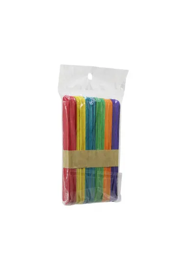 RENKLİ - 1000 ADET AHŞAP ELİŞİ - DİL ÇUBUK 15CM X 1.8CM (5637)