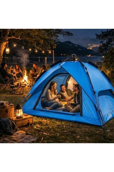 4 Kişilik Otomatik Kamp Çadırı – Çift Katmanlı, Suya Dayanıklı, Hızlı Kurulum Outdoor Aile ve Doğa Çadırı 200x200x140 cm (5637) 4 Kişilik Otomatik Kamp Çadırı – Çift Katmanlı, Suya Dayanıklı, Hızlı Kurulum Outdoor Aile ve Doğa Çadırı 200x200x140 cm (5637)
