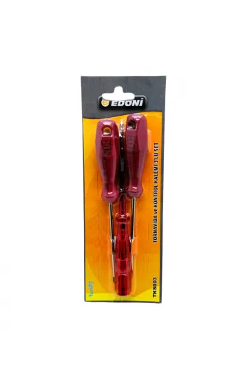 3  PARÇA  SET TORNAVİDA YILDIZ - DÜZ - KONTROL KALEMİ (5637)
