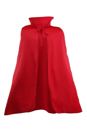 Kırmızı Renk Yakalı Pelerin 120 cm (5637) Kırmızı Renk Yakalı Pelerin 120 cm (5637)