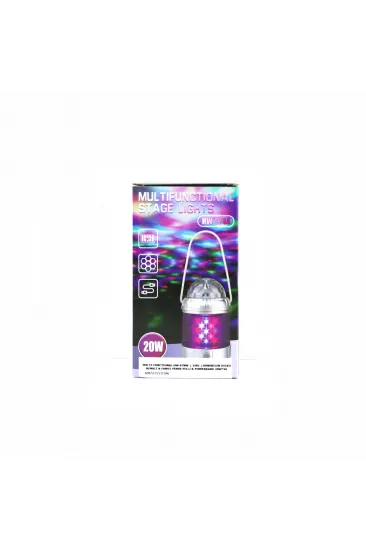 MULTI-FUNCTIONAL 3IN1 DÖNEBİLEN DİSKO RENKLİ - FANUS FENER PİLLİ - POWERBANK 20W HW-978W (5637)