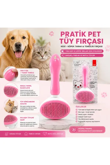 PRATİK KEDİ KÖPEK TARAK - TEMİZLİK FIRÇASI PET SHOP (5637) PRATİK KEDİ KÖPEK TARAK - TEMİZLİK FIRÇASI PET SHOP (5637)