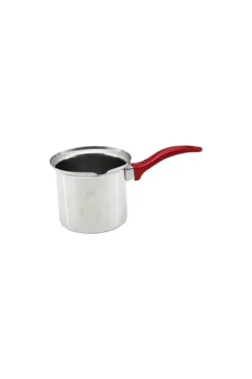 NO-4  ÇELİK CEZVE  KIRMIZI KULP (5637)