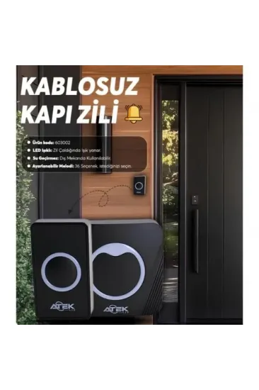 Kablosuz Su Geçirmez Kapı Zili (5637) Kablosuz Su Geçirmez Kapı Zili (5637)