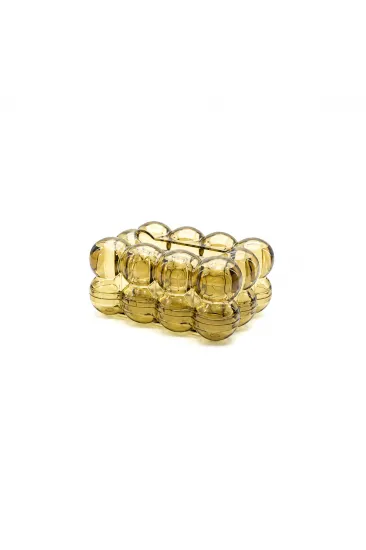 19X13X9CM KAHVERENGİ ŞEFFAF YAYLI MASAÜSTÜ BUBBLE DEKORATİF BULUT PEÇETELİK (5637)