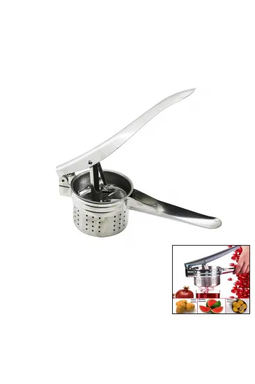 MANUEL KOLLU - ÇELİK METAL PATATES EZİCİ - MEYVE SIKICI PRES (5637) MANUEL KOLLU - ÇELİK METAL PATATES EZİCİ - MEYVE SIKICI PRES (5637)