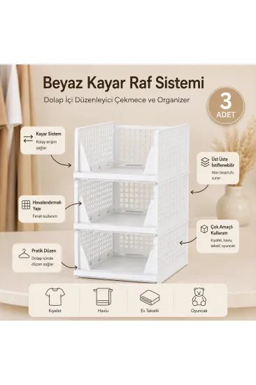 3 KATLI PORTATİF ORGANİZER - ÇOK AMAÇLI KAYAR RAF 18.5X33.5X43CM TOPLAM 55.5CM (5637) 3 KATLI PORTATİF ORGANİZER - ÇOK AMAÇLI KAYAR RAF 18.5X33.5X43CM TOPLAM 55.5CM (5637)