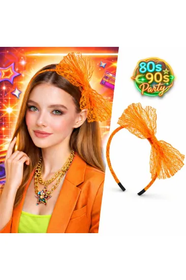 80’ler 90’lar Neon Turuncu Dantel Taç Fiyonklu (5637) 80’ler 90’lar Neon Turuncu Dantel Taç Fiyonklu (5637)